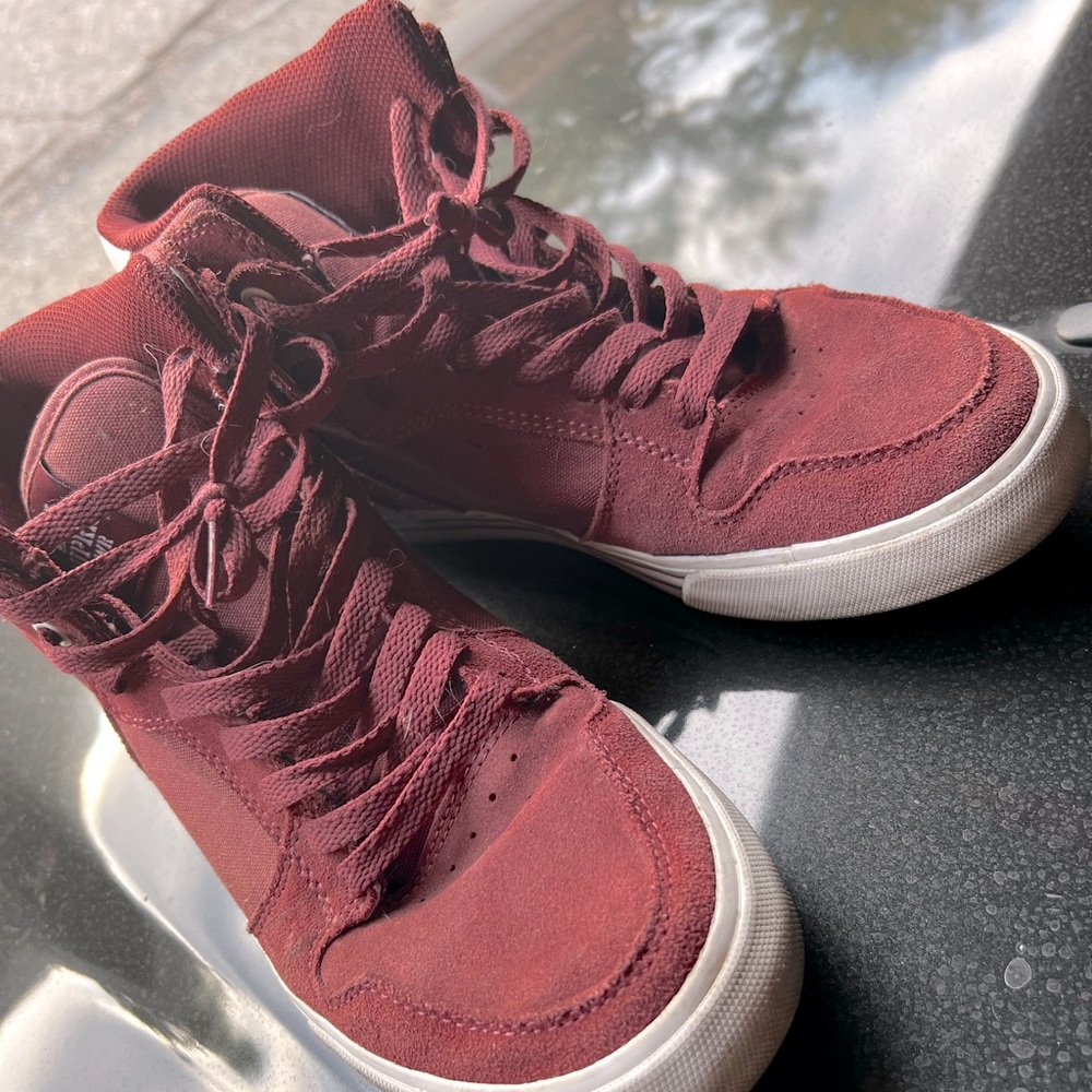 Mens US size 8 Supra maroon high tops
